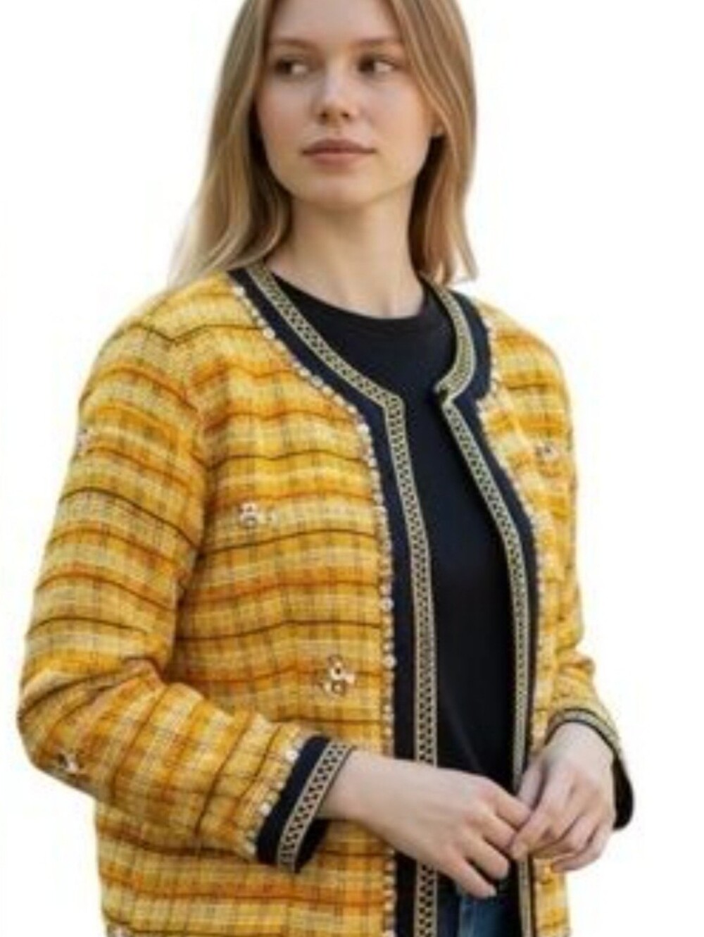 Alex Kim Size Medium vintage Jacket Yellow Black Size Large